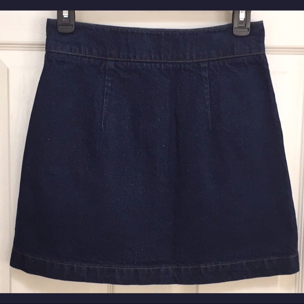 Topshop Moto Full Zip Denim Mini Skirt - Picture 14 of 16